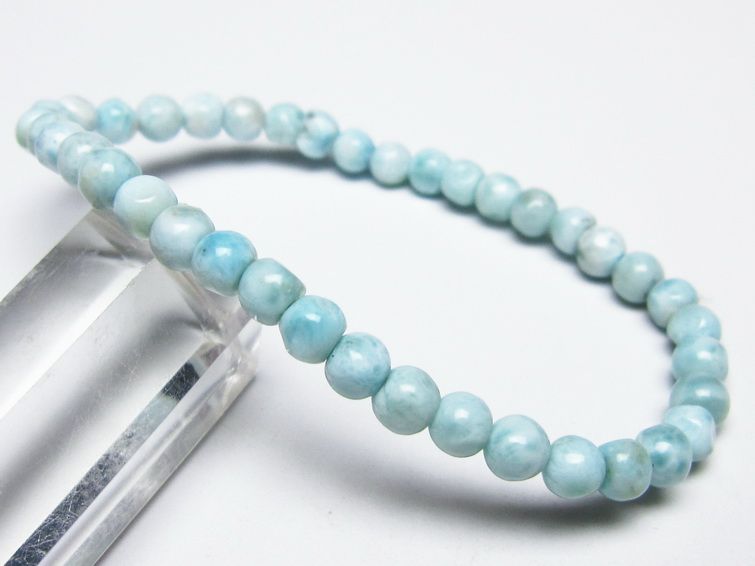 ラリマー ブレスレット 5mm メール便可 一点物 111-50954