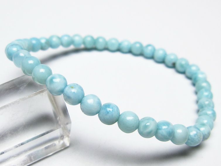 ラリマー ブレスレット 5mm メール便可 一点物 111-50955