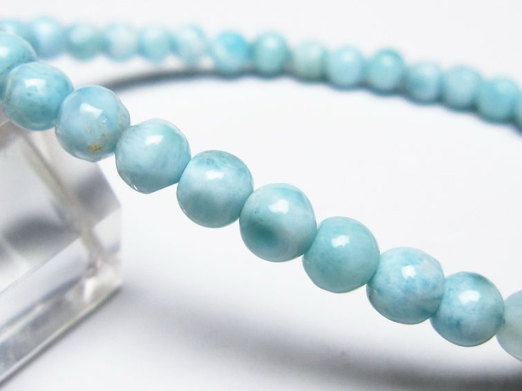 ラリマー ブレスレット 5mm メール便可 一点物 111-50957