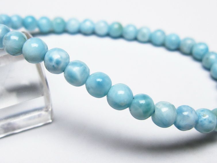 ラリマー ブレスレット 5mm メール便可 一点物 111-50959