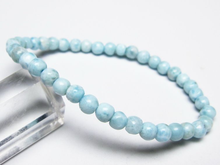 ラリマー ブレスレット 5mm メール便可 一点物 111-50960