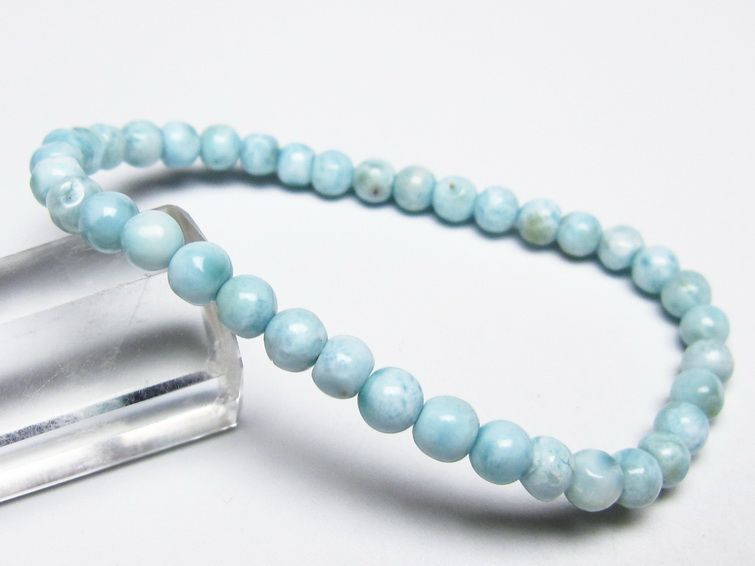 ラリマー ブレスレット 5mm メール便可 一点物 111-50963