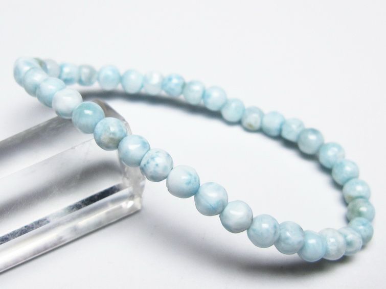 ラリマー ブレスレット 5mm メール便可 一点物 111-50964