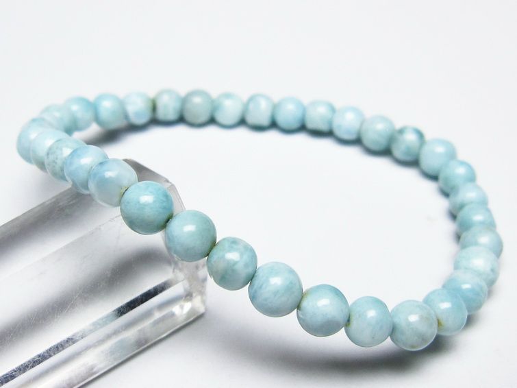 ラリマー ブレスレット 5mm メール便可 一点物 111-50966