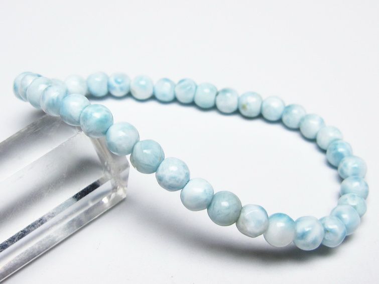 ラリマー ブレスレット 5mm メール便可 一点物 111-50967