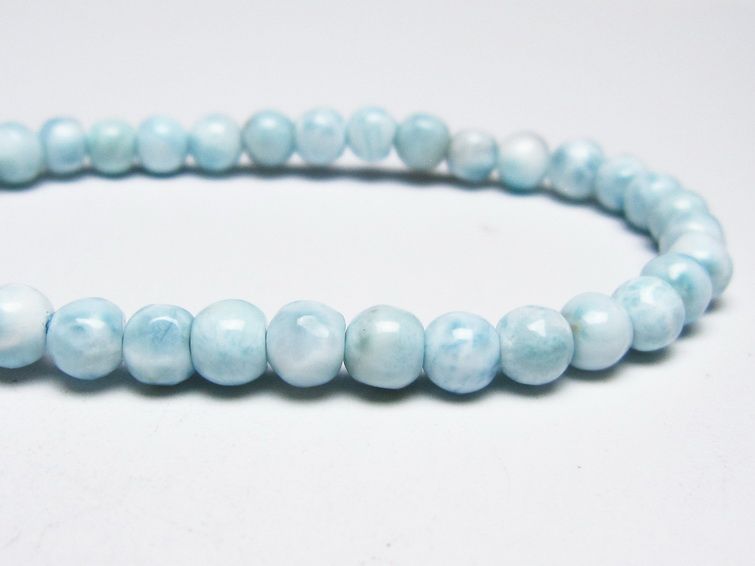 ラリマー ブレスレット 5mm メール便可 一点物 111-50967