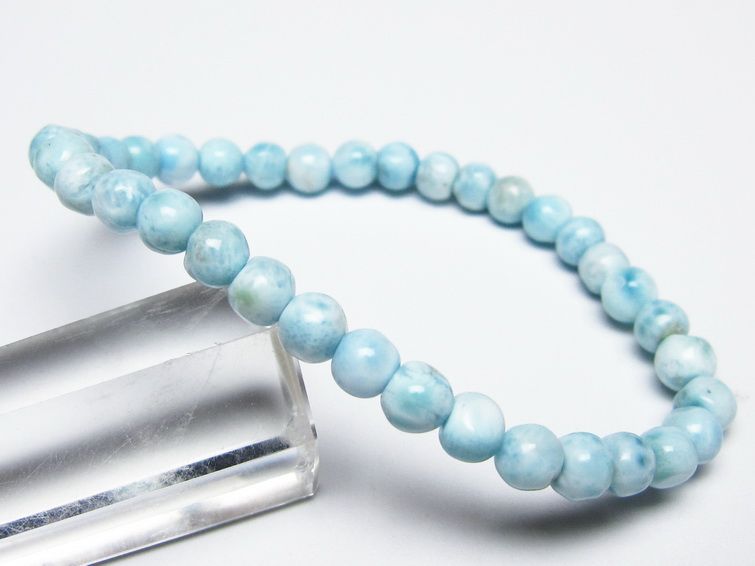 ラリマー ブレスレット 5mm メール便可 一点物 111-50968