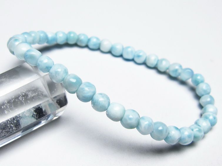 ラリマー ブレスレット 5mm メール便可 一点物 111-50970