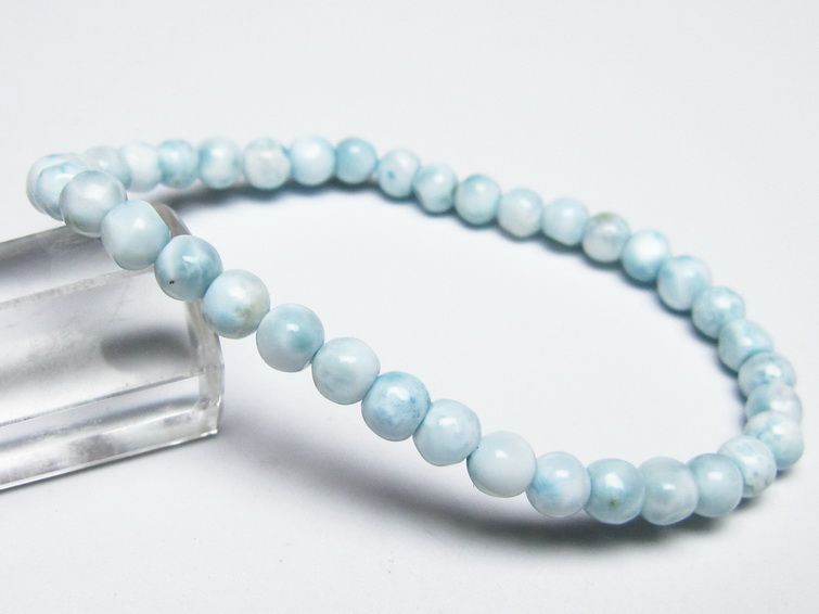 ラリマー ブレスレット 5mm メール便可 一点物 111-50971