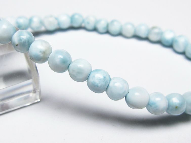 ラリマー ブレスレット 5mm メール便可 一点物 111-50971