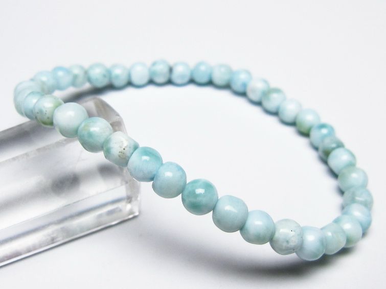 ラリマー ブレスレット 5mm メール便可 一点物 111-50973