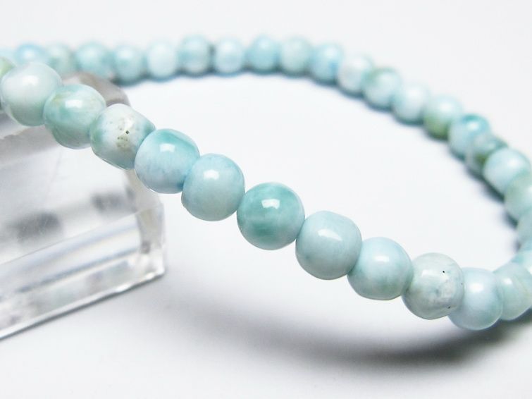 ラリマー ブレスレット 5mm メール便可 一点物 111-50973