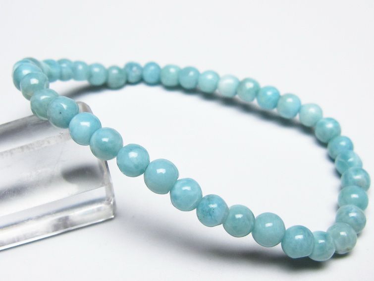 ラリマー ブレスレット 5mm メール便可 一点物 111-50984