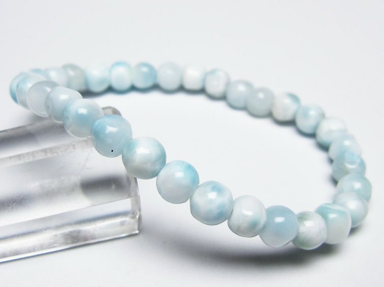 ラリマー ブレスレット 6mm メール便可 一点物 111-50988