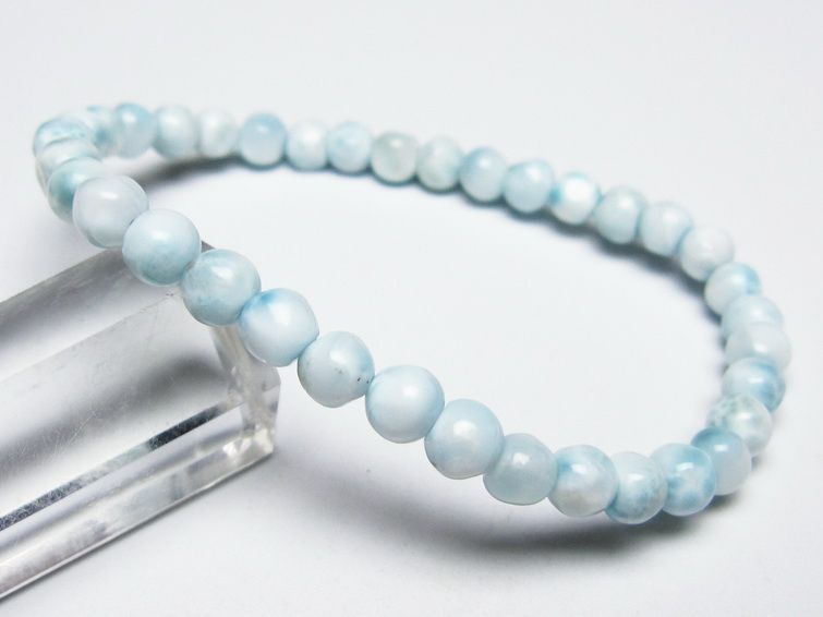 ラリマー ブレスレット 5mm メール便可 一点物 111-50990
