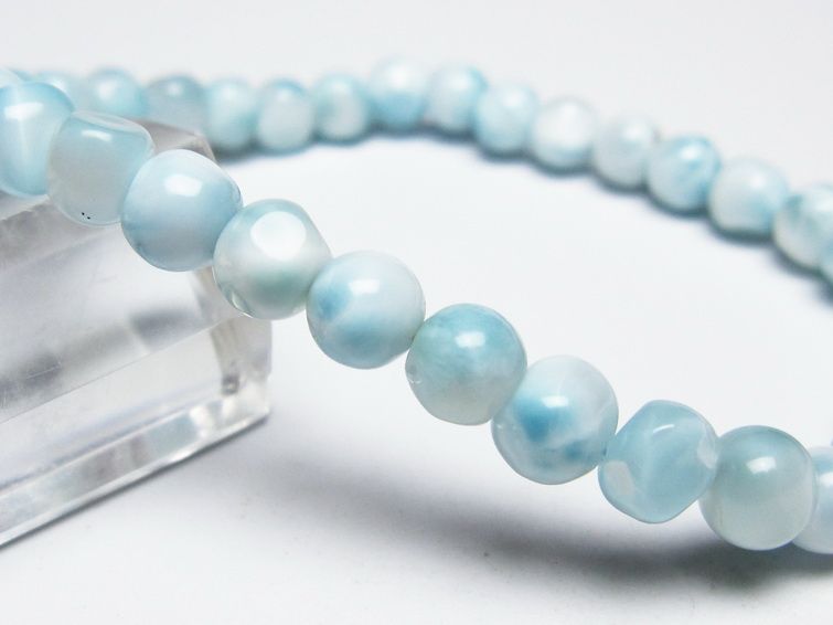 ラリマー ブレスレット 6mm メール便可 一点物 111-50993