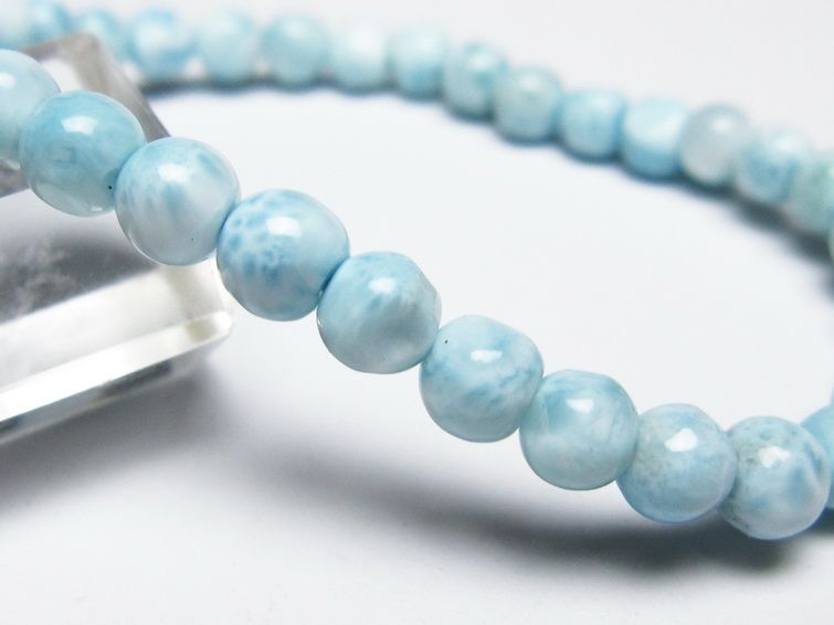 ラリマー ブレスレット 5mm メール便可 一点物 111-50995