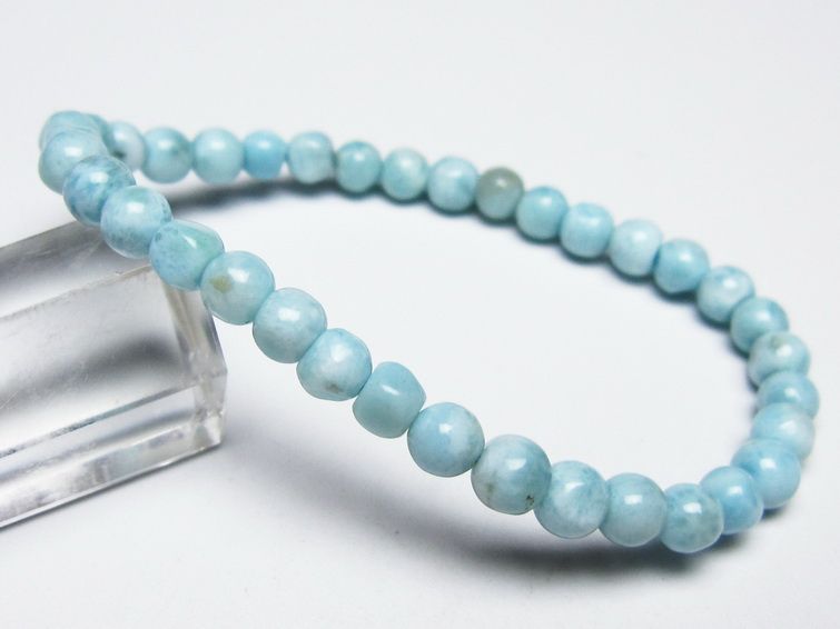 ラリマー ブレスレット 5mm メール便可 一点物 111-51004