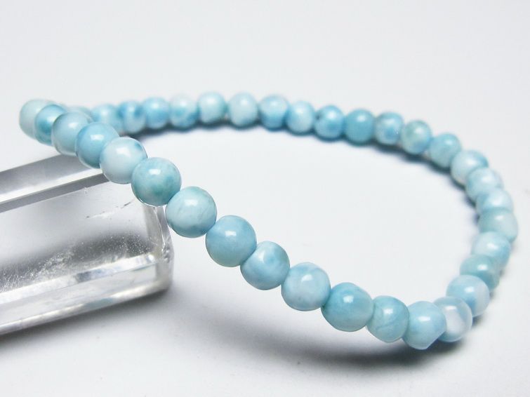 ラリマー ブレスレット 5mm メール便可 一点物 111-51021