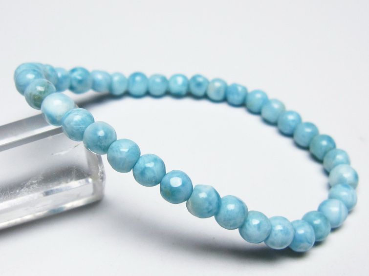 ラリマー ブレスレット 5mm メール便可 一点物 111-51024