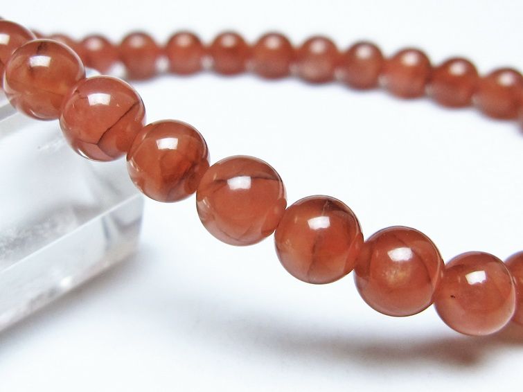 インカローズ ブレスレット 6mm メール便可 一点物 111-51244