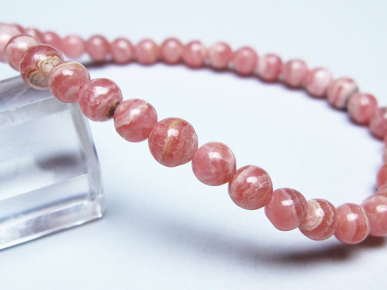 インカローズ ブレスレット 5mm メール便可 一点物 111-51415