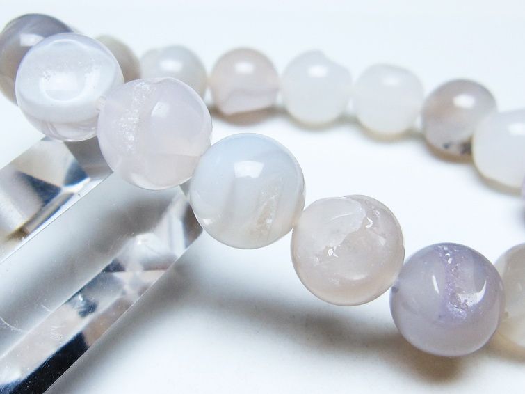 アゲート 笑口ブレスレット 12mm メール便可 一点物 111-51639
