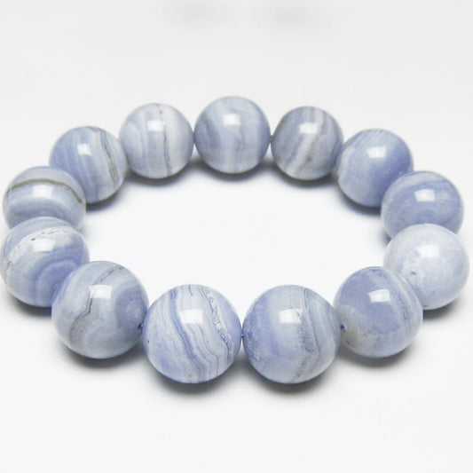 ブルーレースアゲート ブレスレット 19mm  一点物 111-52375