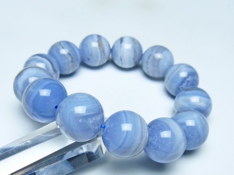 ブルーレースアゲート ブレスレット 18mm  一点物 111-52378