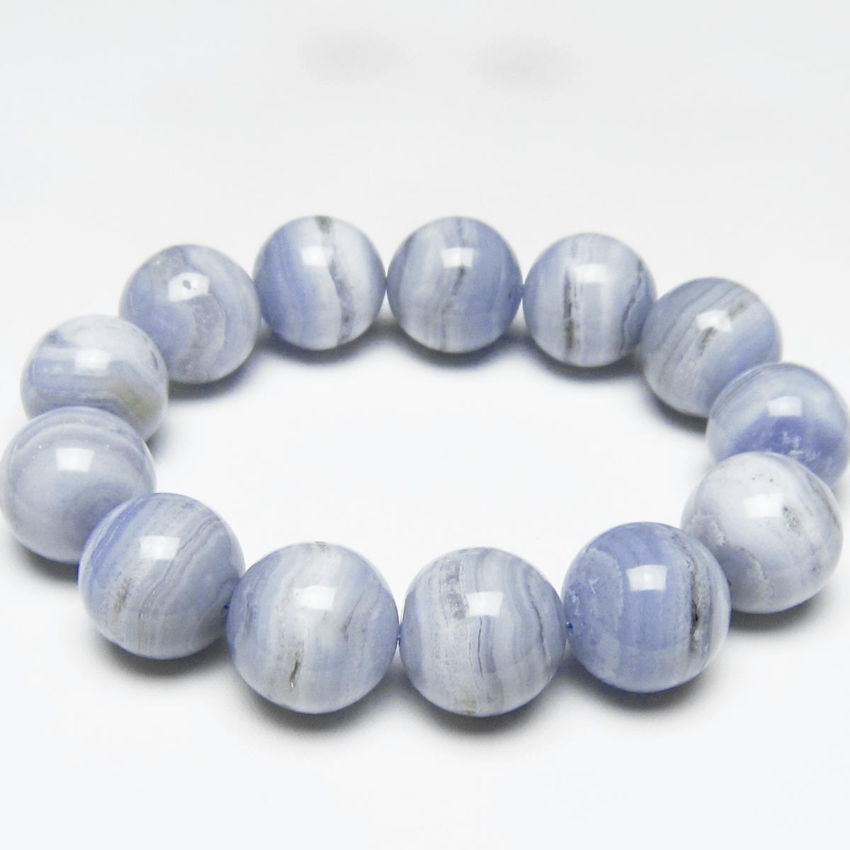 ブルーレースアゲート ブレスレット 19mm  一点物 111-52391
