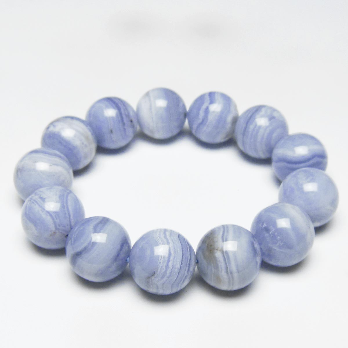 ブルーレースアゲート ブレスレット 18mm  一点物 111-52394