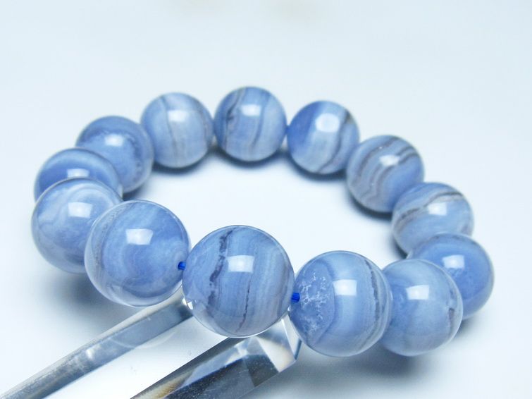 ブルーレースアゲート ブレスレット 18mm  一点物 111-52397