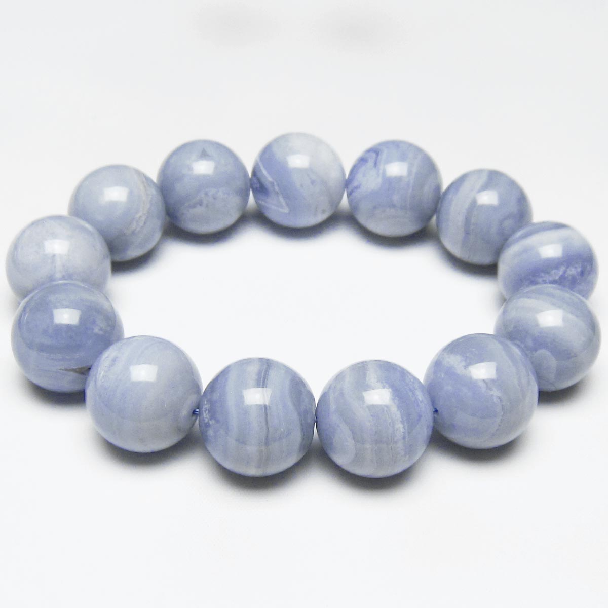 ブルーレースアゲート ブレスレット 18mm  一点物 111-52460