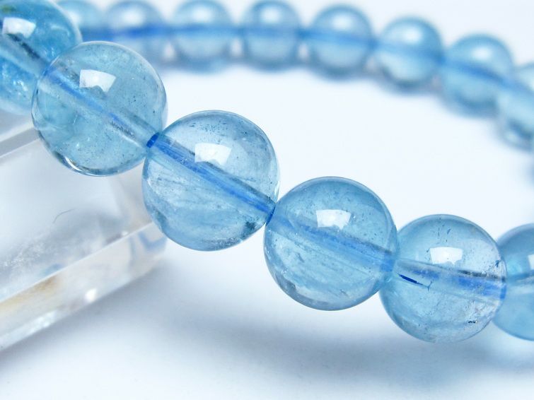 ブルートパーズ ブレスレット 10mm トパーズ 一点物 111-53657