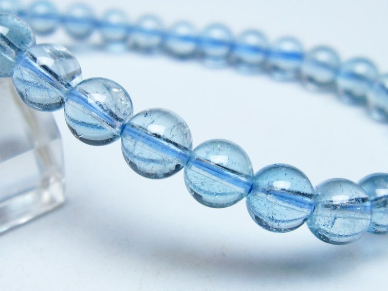 ブルートパーズ ブレスレット 6mm トパーズ 一点物 111-53680