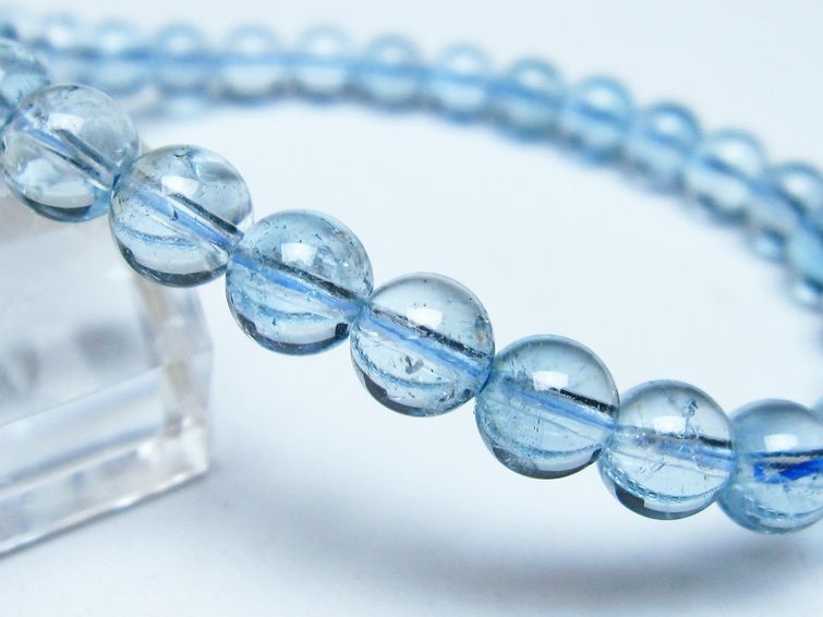 ブルートパーズ ブレスレット 6mm トパーズ 一点物 111-53681