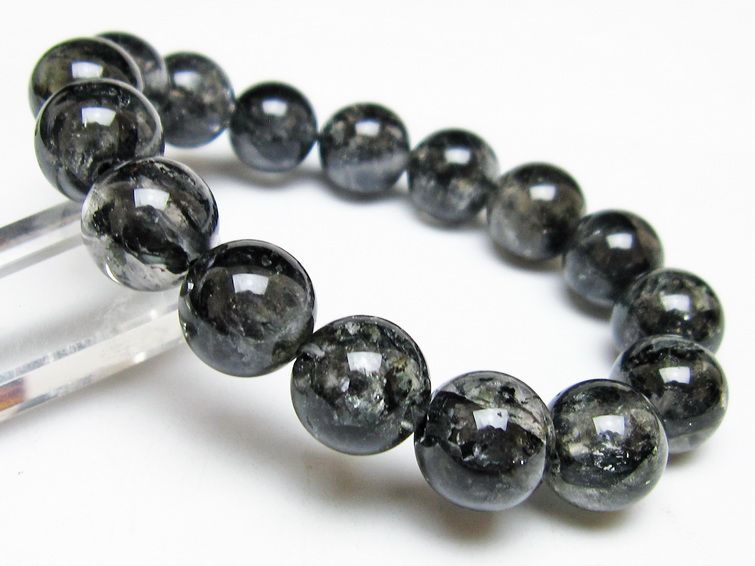 ブラックエレスチャルクォーツ ブレスレット 13mm 一点物 111-53823