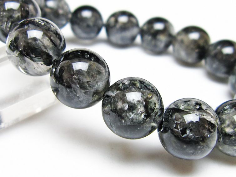 ブラックエレスチャルクォーツ ブレスレット 13mm 一点物 111-53823