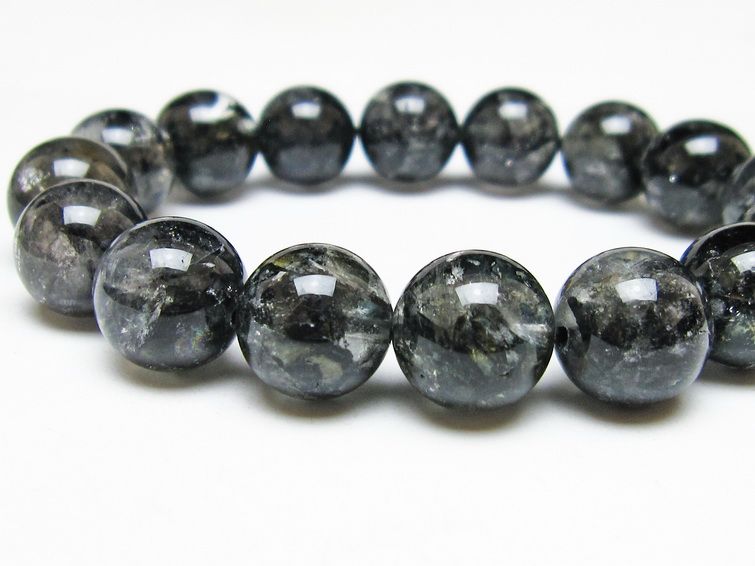 ブラックエレスチャルクォーツ ブレスレット 13mm 一点物 111-53823