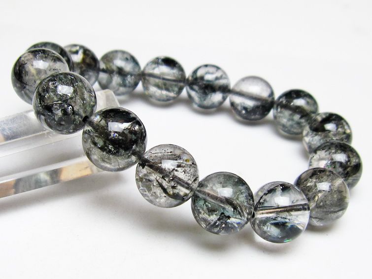 ブラックエレスチャルクォーツ ブレスレット 13mm 一点物 111-53846