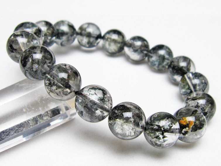 ブラックエレスチャルクォーツ ブレスレット 12mm 一点物 111-53848