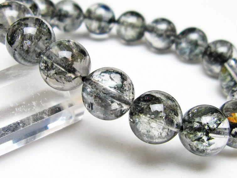 ブラックエレスチャルクォーツ ブレスレット 12mm 一点物 111-53848