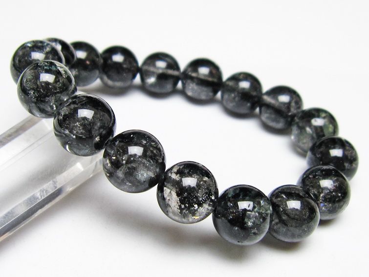 ブラックエレスチャルクォーツ ブレスレット 12mm 一点物 111-53859