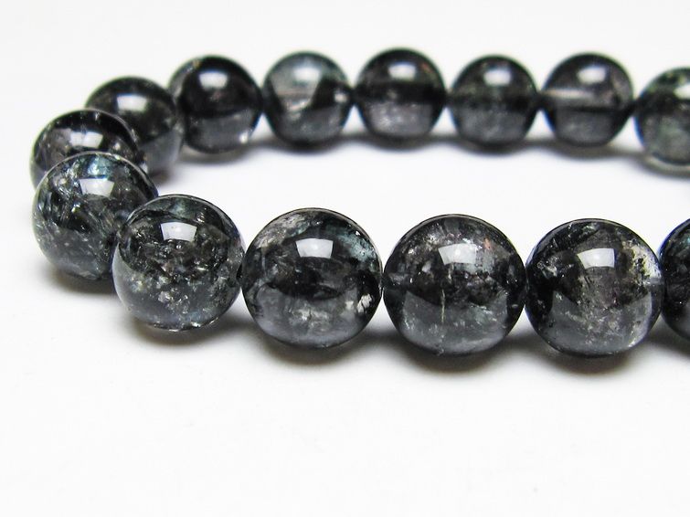 ブラックエレスチャルクォーツ ブレスレット 12mm 一点物 111-53859