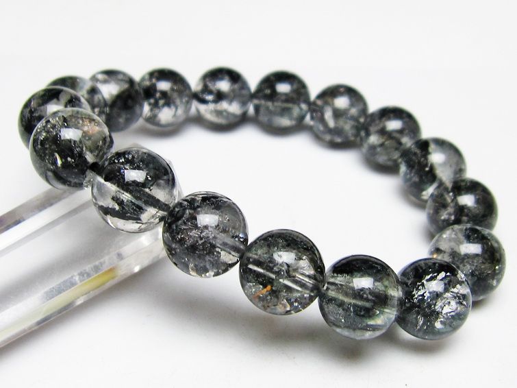 ブラックエレスチャルクォーツ ブレスレット 12mm 一点物 111-53860