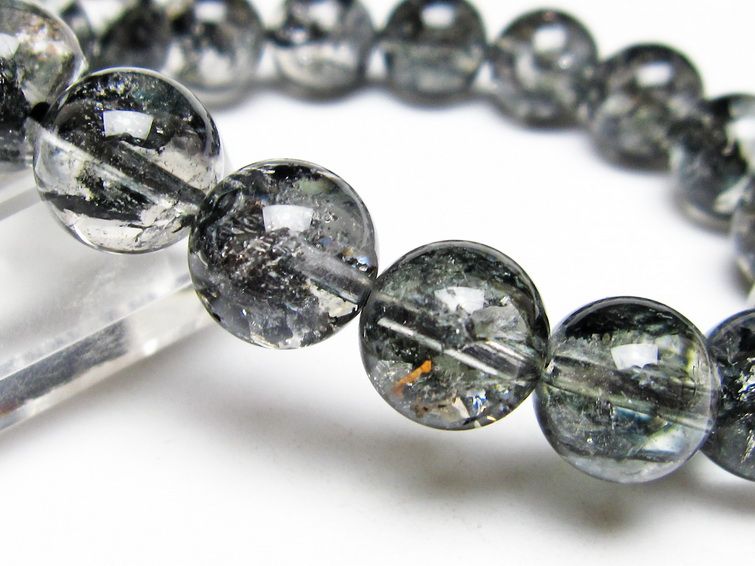 ブラックエレスチャルクォーツ ブレスレット 12mm 一点物 111-53860