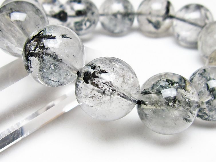 ブラックエレスチャルクォーツ ブレスレット 18mm 一点物 111-53991