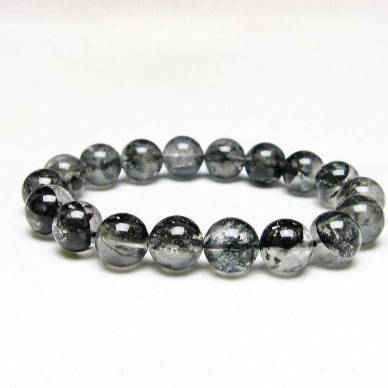 ブラックエレスチャルクォーツ ブレスレット 12mm メール便可 一点物 111-54028