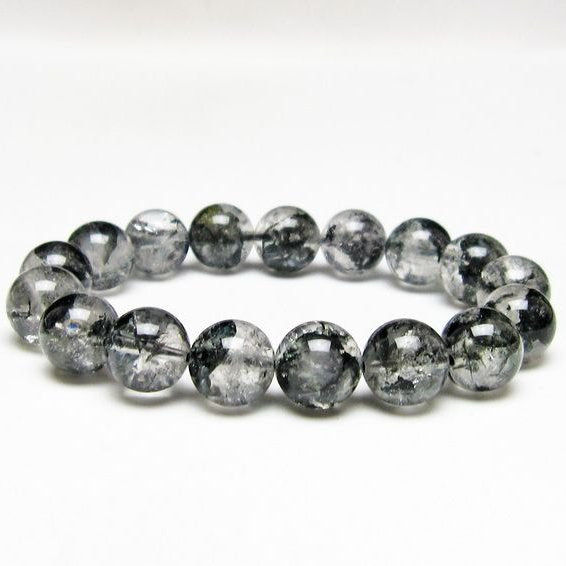 ブラックエレスチャルクォーツ ブレスレット 12mm メール便可 一点物 111-54030