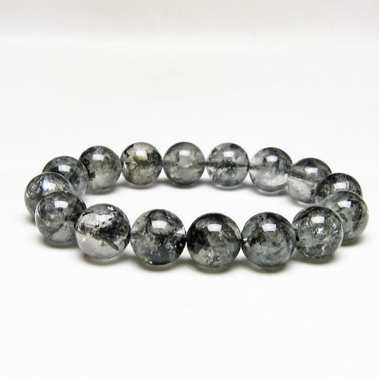 ブラックエレスチャルクォーツ ブレスレット 13mm メール便可 一点物 111-54033